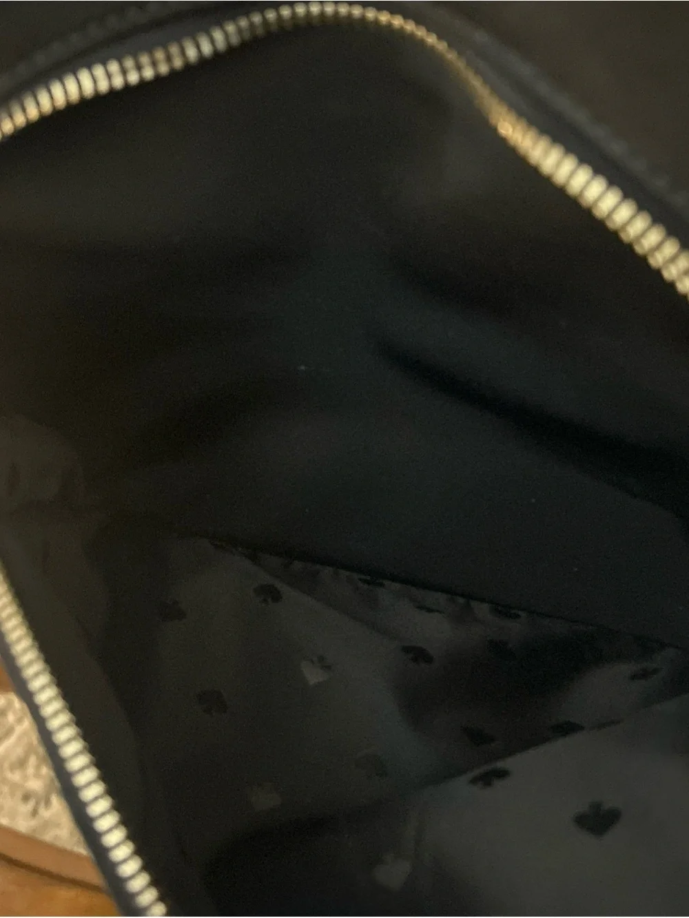 kate spade Black Nylon Backpack with Gold Hardware